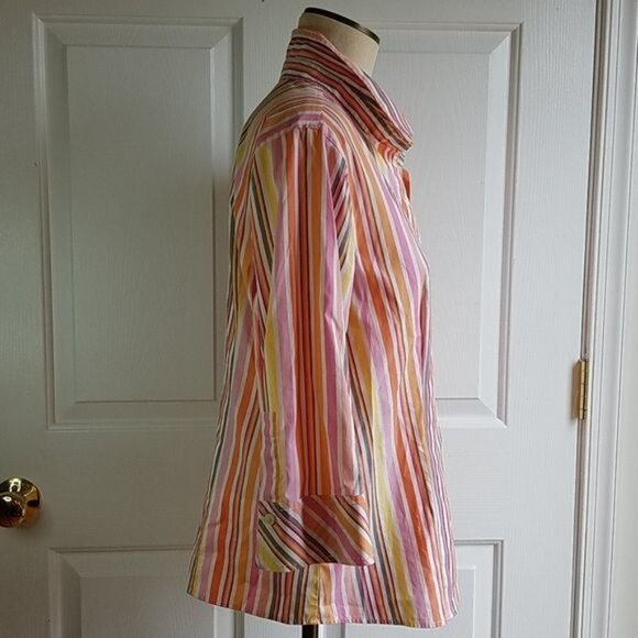 COLLARED Shirt Button Up DOWN Blouse Top Liz Claiborne Women's WOMAN'S SIZE 12 - Picture 4 of 10